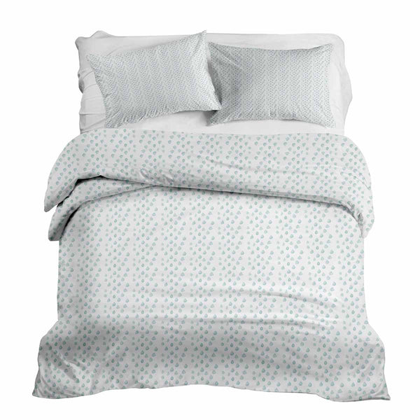 Set di biancheria da letto con coperte terapeutiche e gocce blu