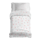 Set di biancheria da letto con coperte terapeutiche bianco con piccoli cuoricini