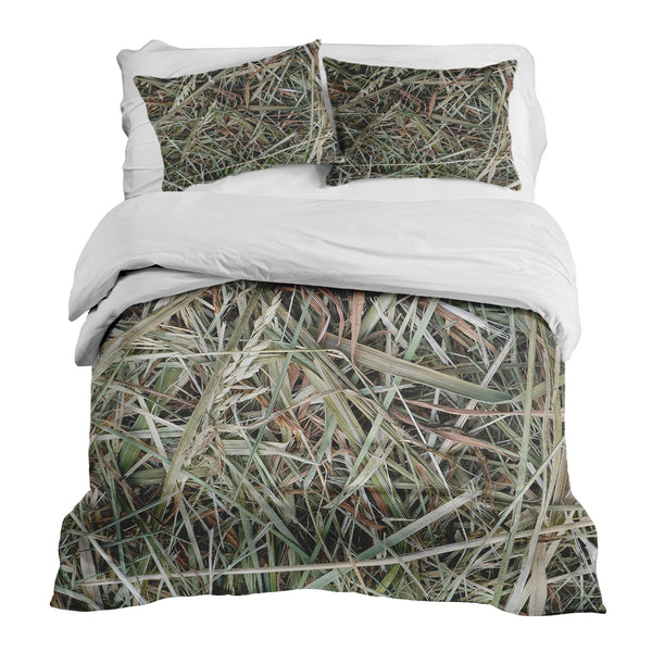 Set di biancheria da letto con coperta terapeutica bianca con paglia