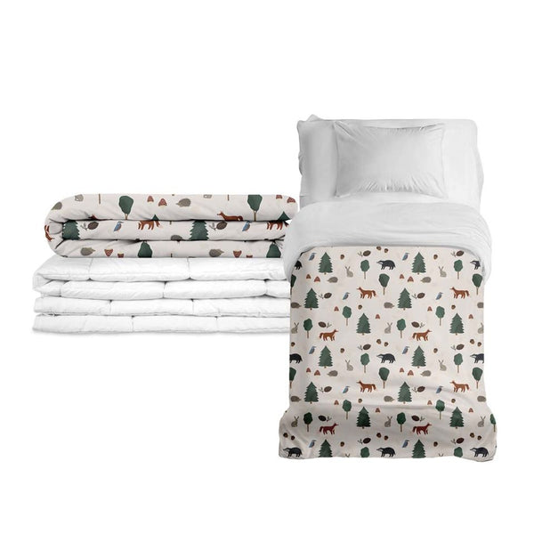 Coperta terapeutica originale - Coperta ponderata con animali della foresta con rivestimento in cotone per bambini