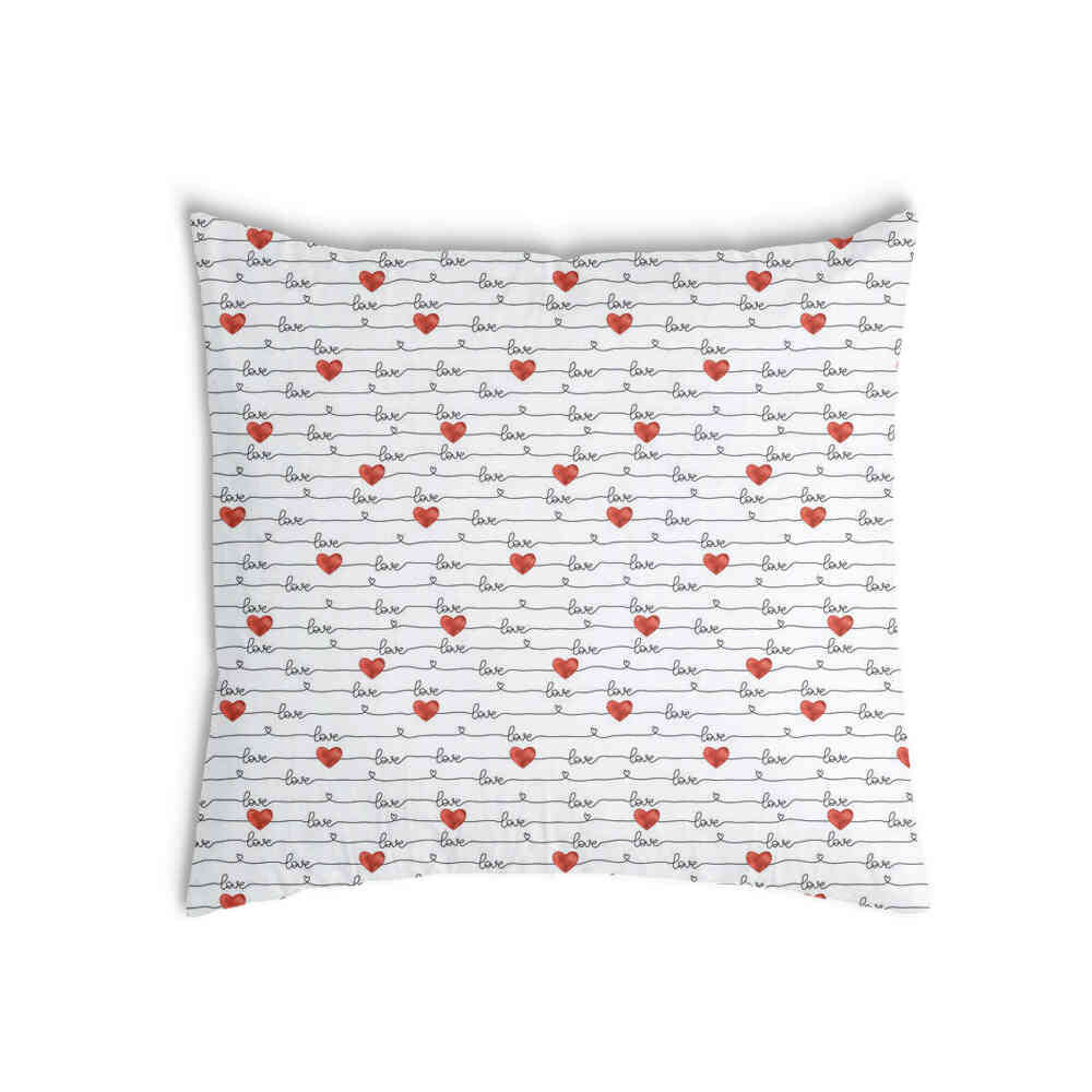 Cuscino salute bianco con scritta Love