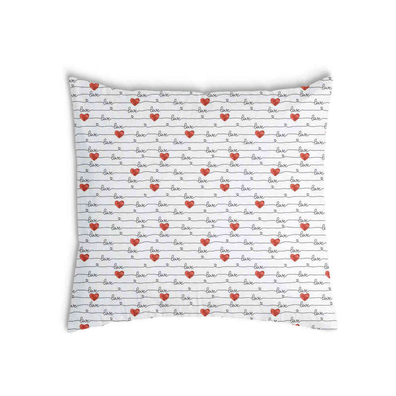 Cuscino salute bianco con scritta Love