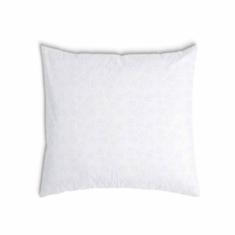 Cuscino sanitario bianco con delicati fiori
