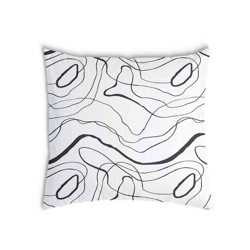Cuscino sanitario con linee serpentine nere