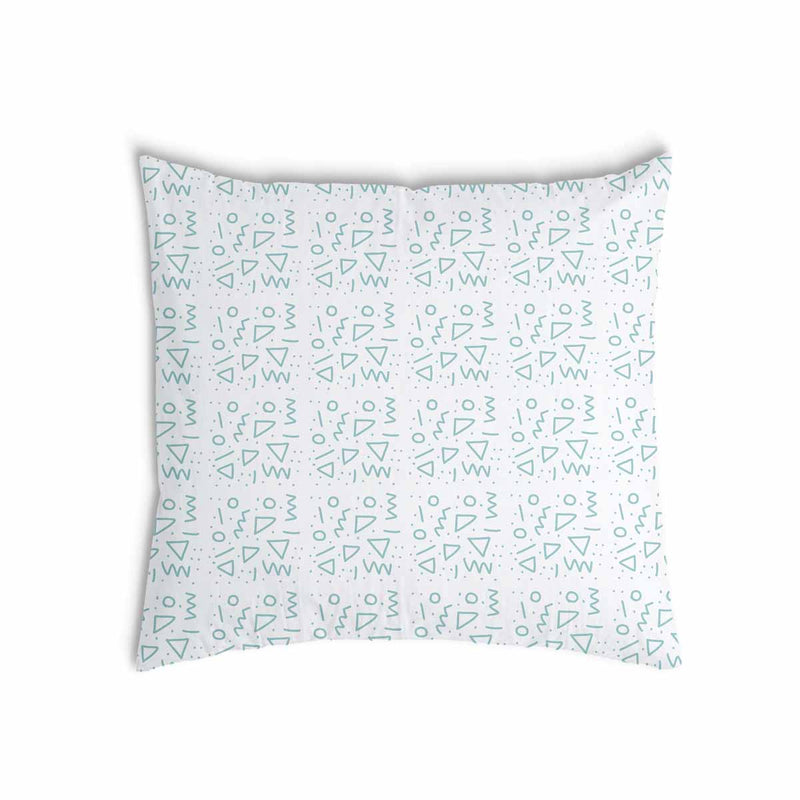 Cuscino sanitario bianco con forme blu