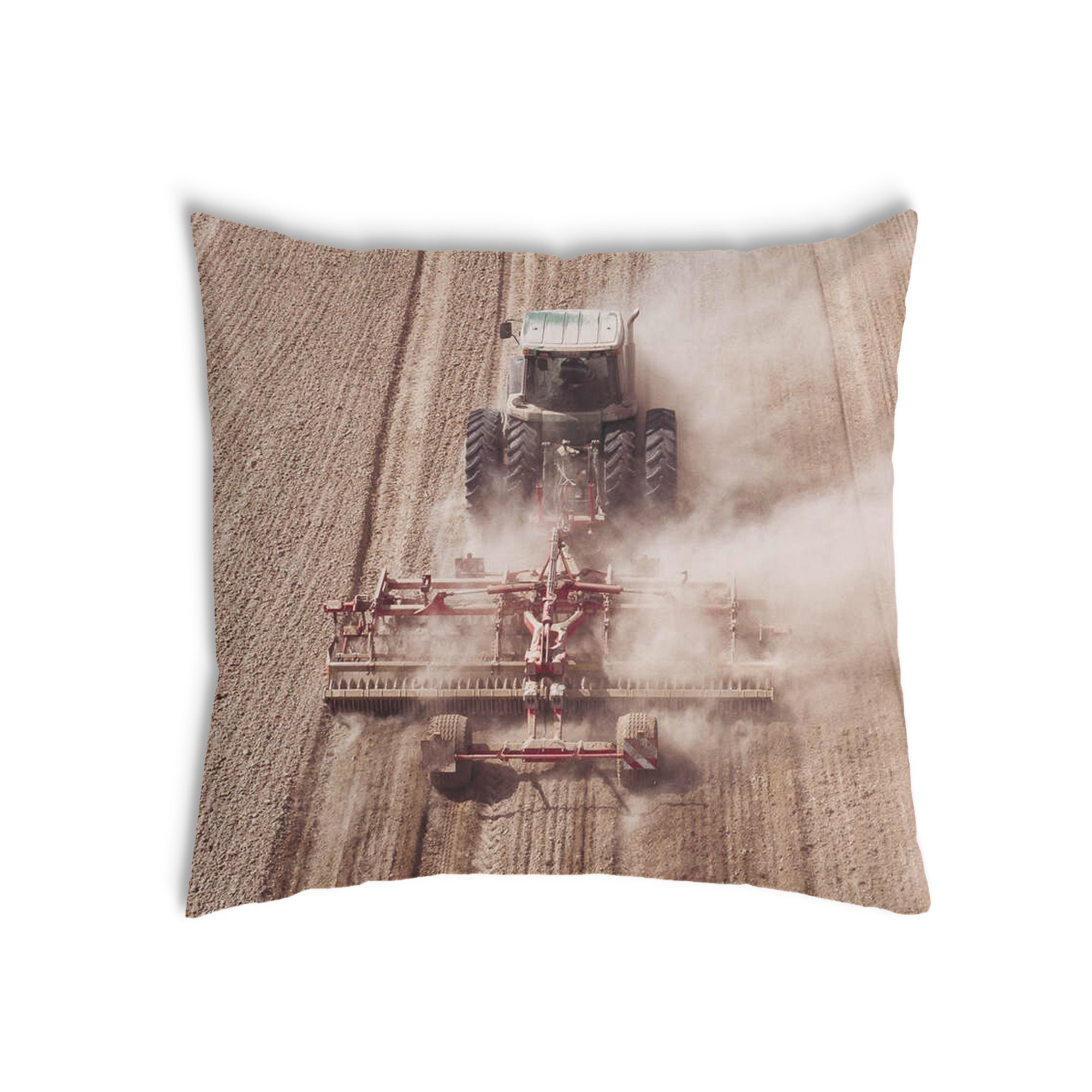 Cuscino salute trattore nella polvere