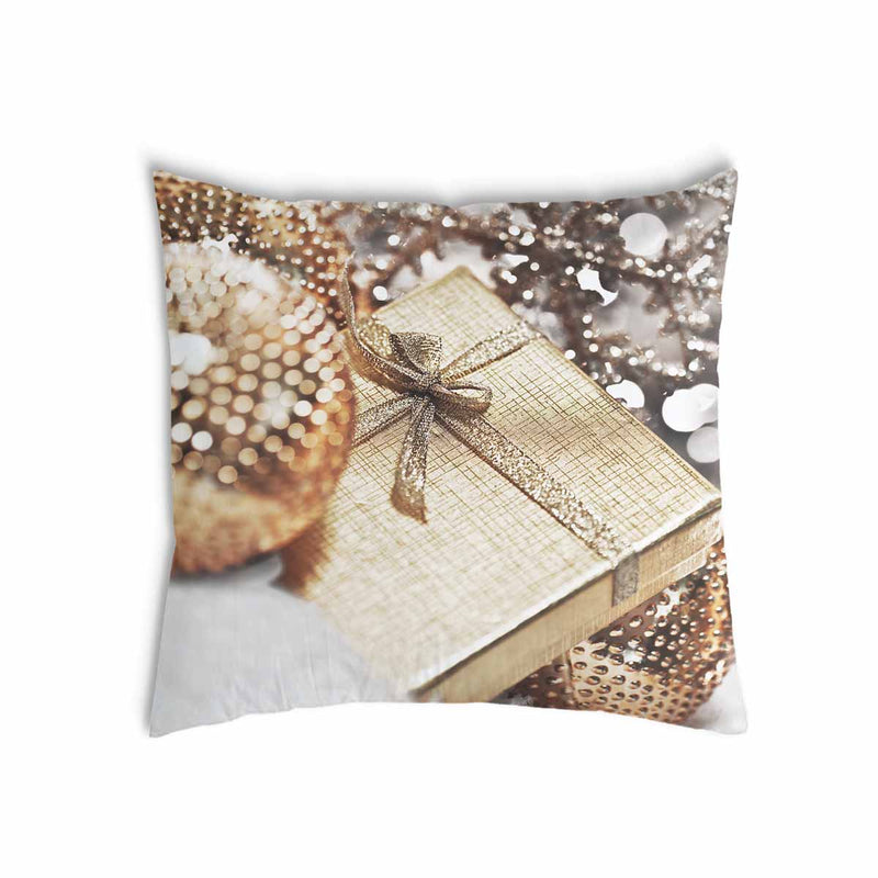 Cuscino sanitario con regalo dorato