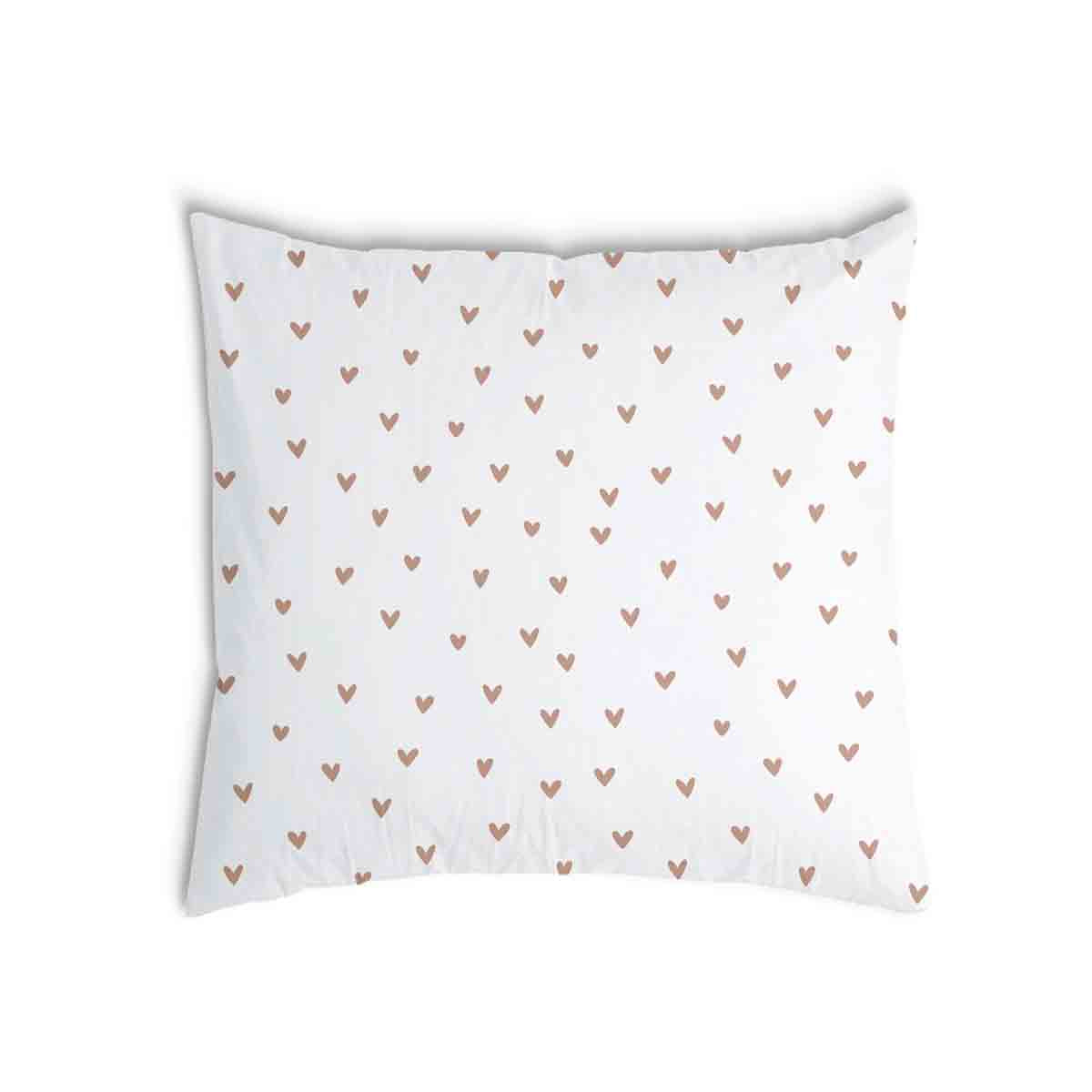 Cuscino salute bianco con cuoricini