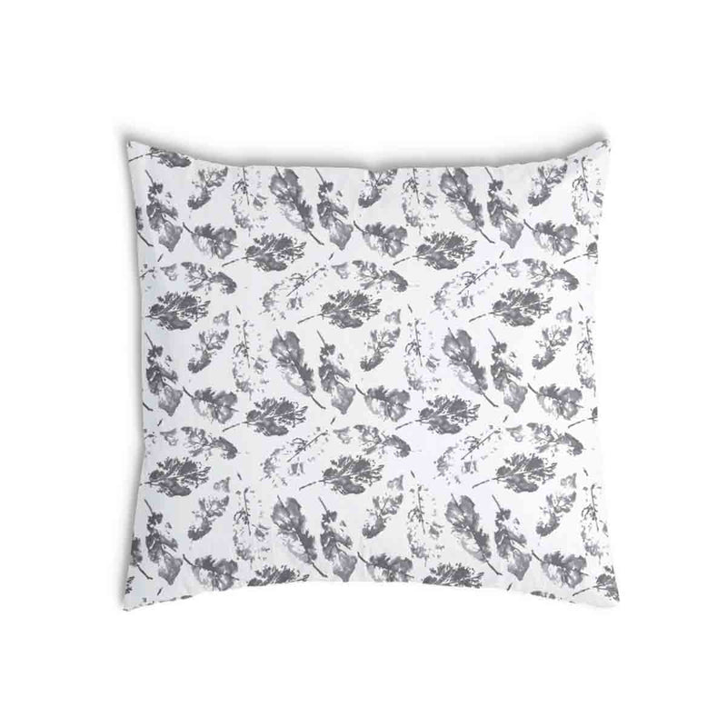 Cuscino sanitario bianco con foglie grigie