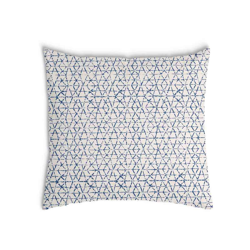 Cuscino sanitario bianco con delicate forme blu