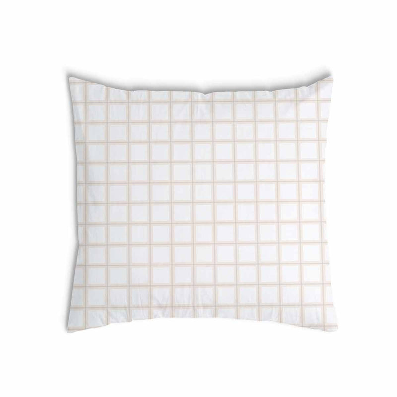 Cuscino salute arancione beige a quadri