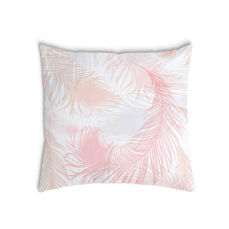 Cuscino sanitario bianco con piume rosa