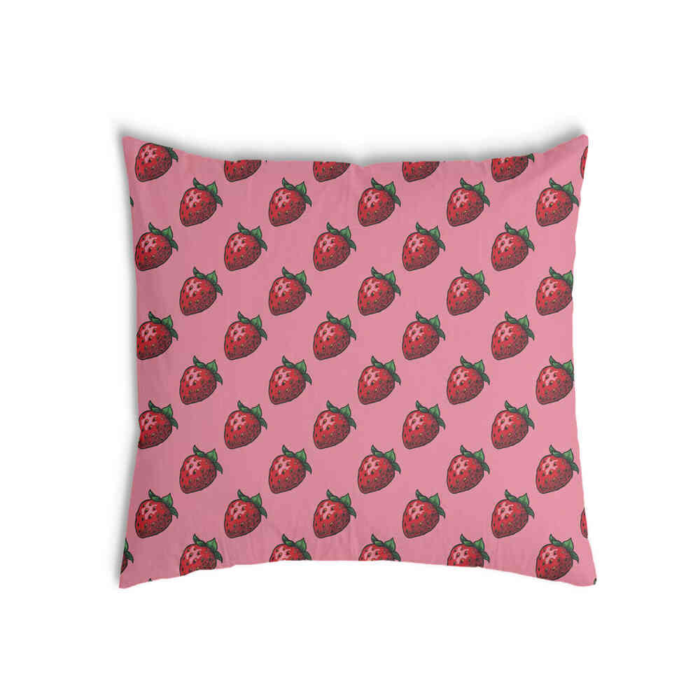 Cuscino salute rosa con fragole