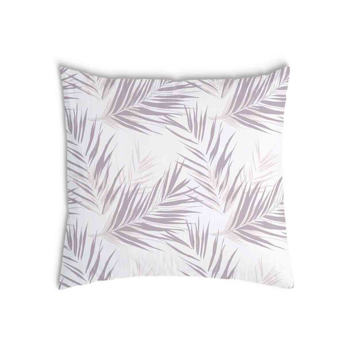 Cuscino sanitario bianco con foglie viola