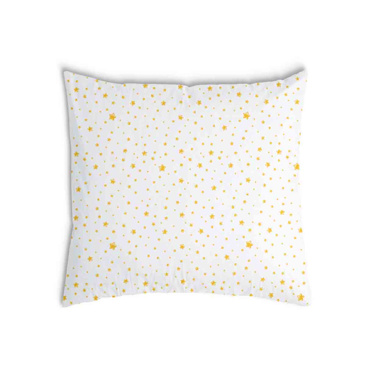 Cuscino sanitario bianco con stelle gialle