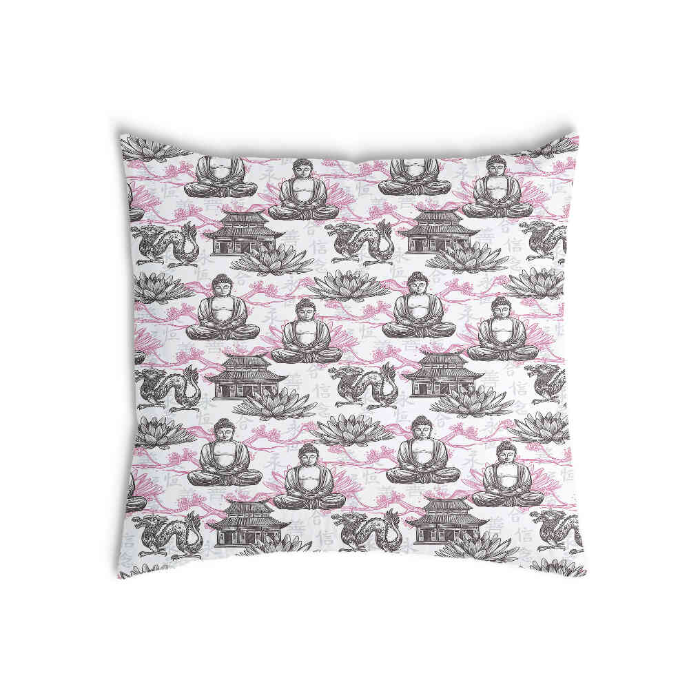 Cuscino per la salute con Buddha rosa