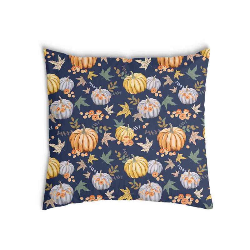 Cuscino salute blu con zucche