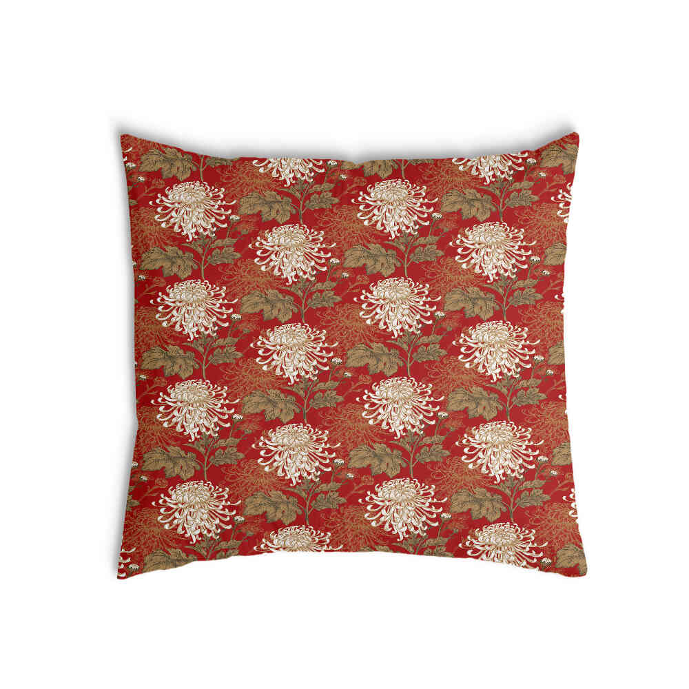 Cuscino salute rosso grande fiore