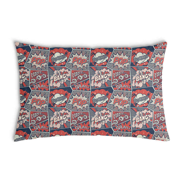 Cuscino salute rosso con fumetto