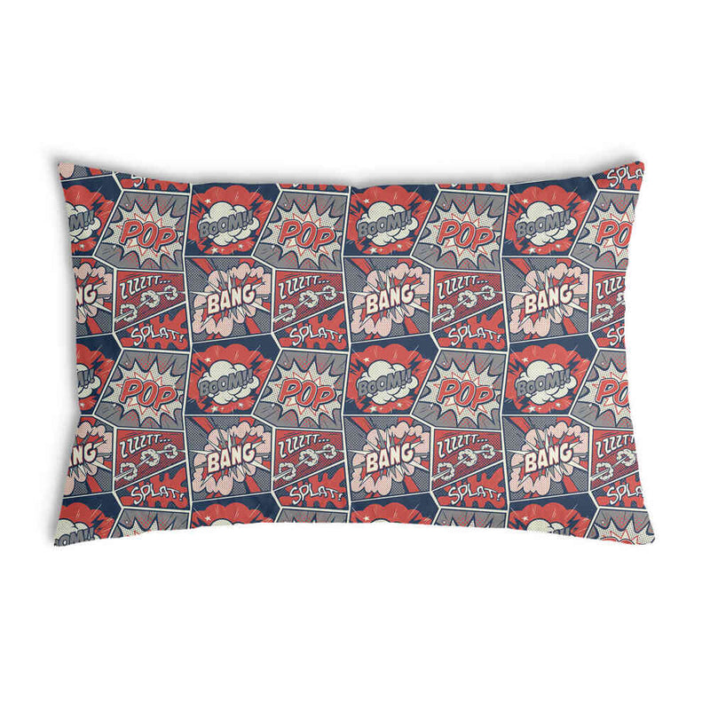 Cuscino salute rosso con fumetto