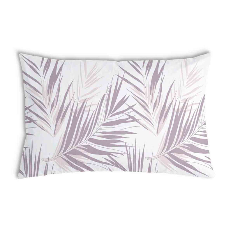Cuscino sanitario bianco con foglie viola