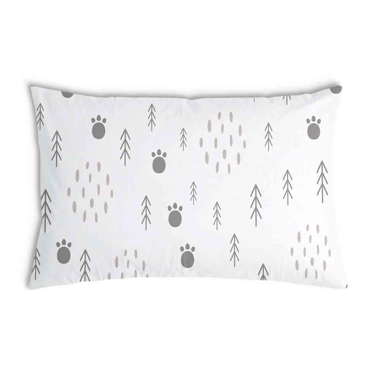 Cuscino salute impronte di zampe nella foresta