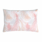 Cuscino sanitario bianco con piume rosa