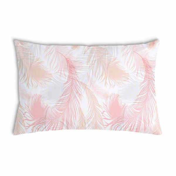 Cuscino sanitario bianco con piume rosa