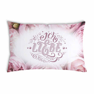 Cuscino salutistico con rivestimento in cotone rosa ti amo