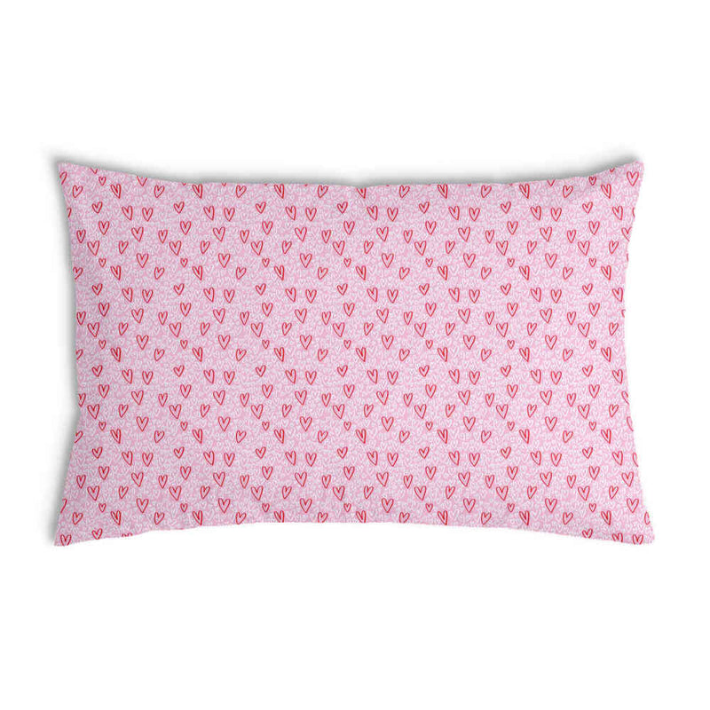 Cuscino salute rosa cuori rossi