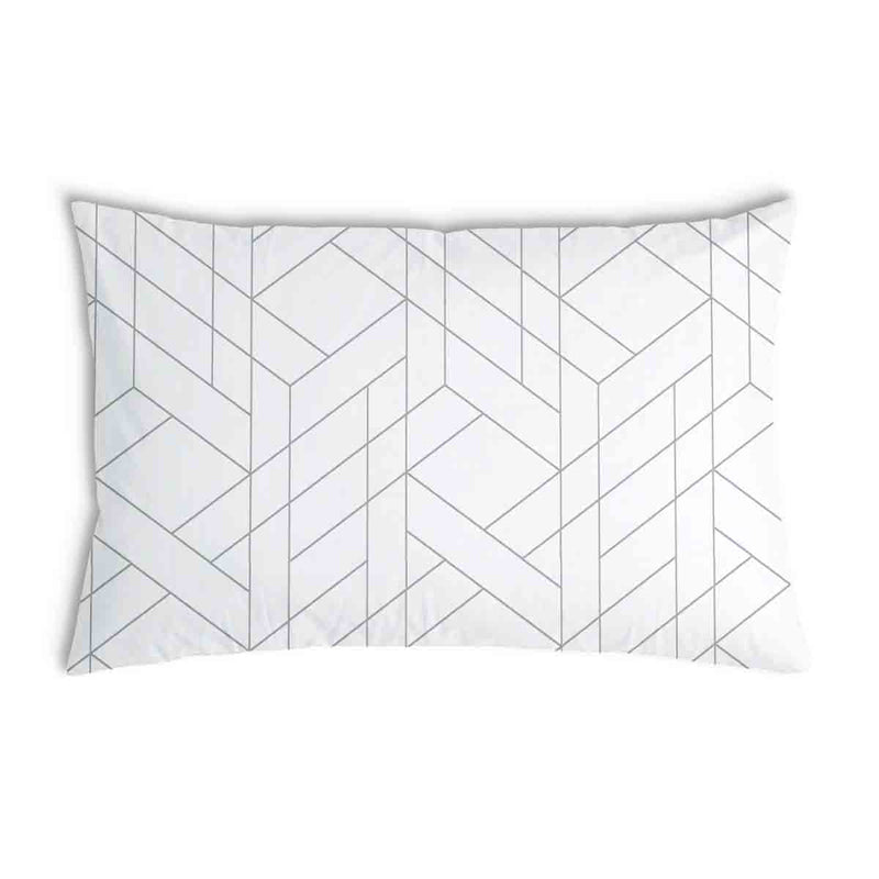 Cuscino sanitario bianco con motivo geometrico