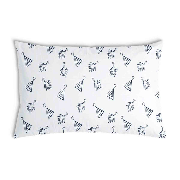 Cuscino sanitario bianco con orecchini boho