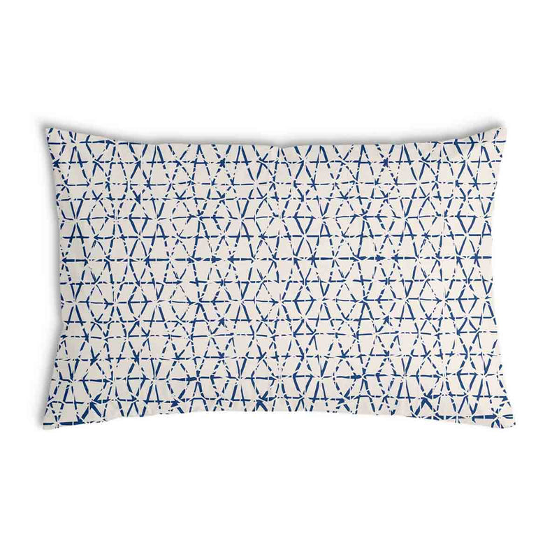 Cuscino sanitario bianco con delicate forme blu