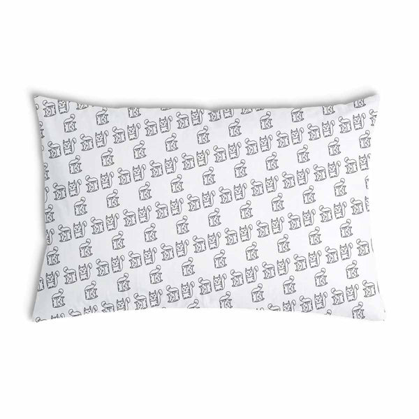 Cuscino sanitario bianco con gatto