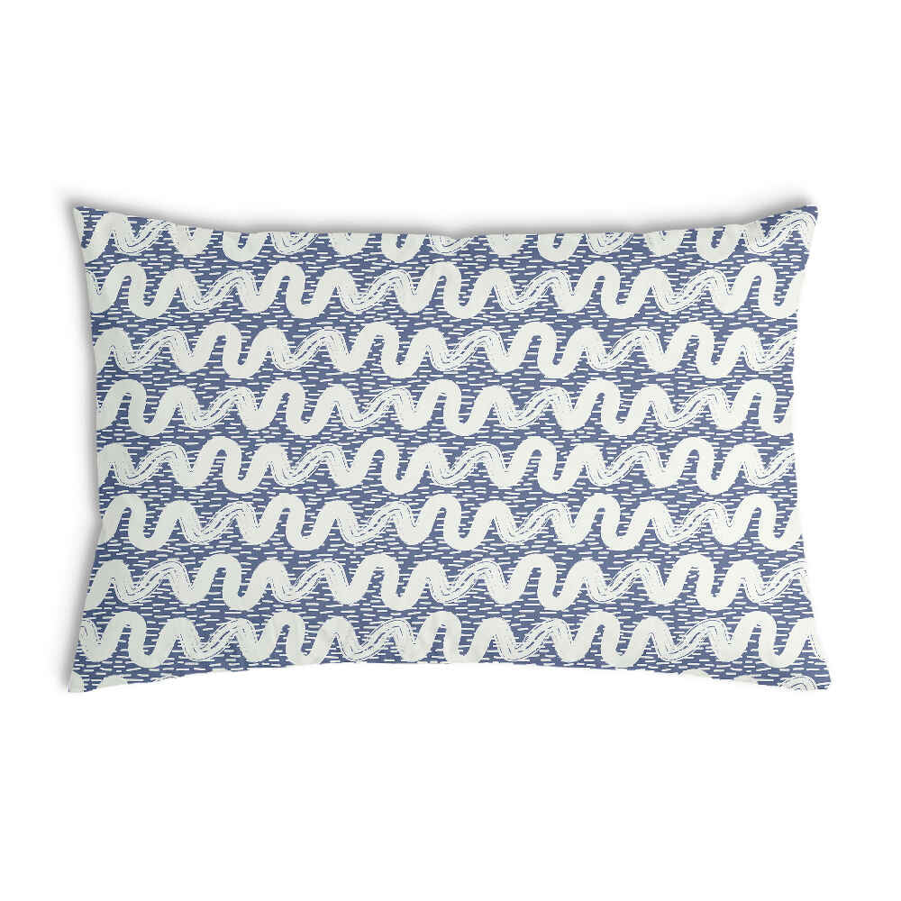 Cuscino sanitario onde bianche blu