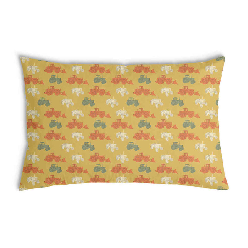 Cuscino salute arancione con trattori