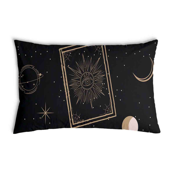 Cuscino sanitario nero con sole, luna e stelle