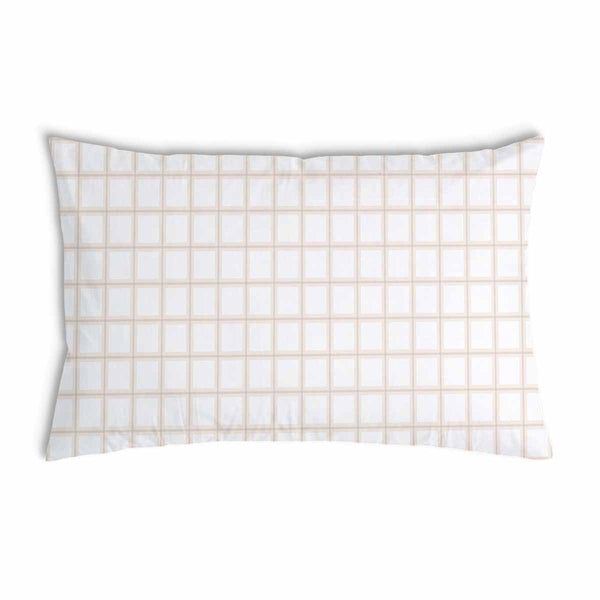 Cuscino salute arancione beige a quadri