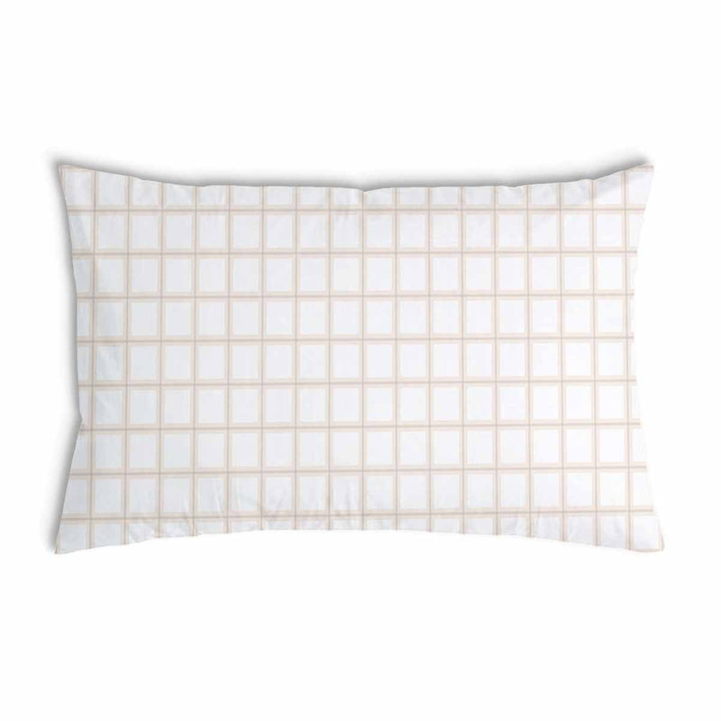 Cuscino salute arancione beige a quadri