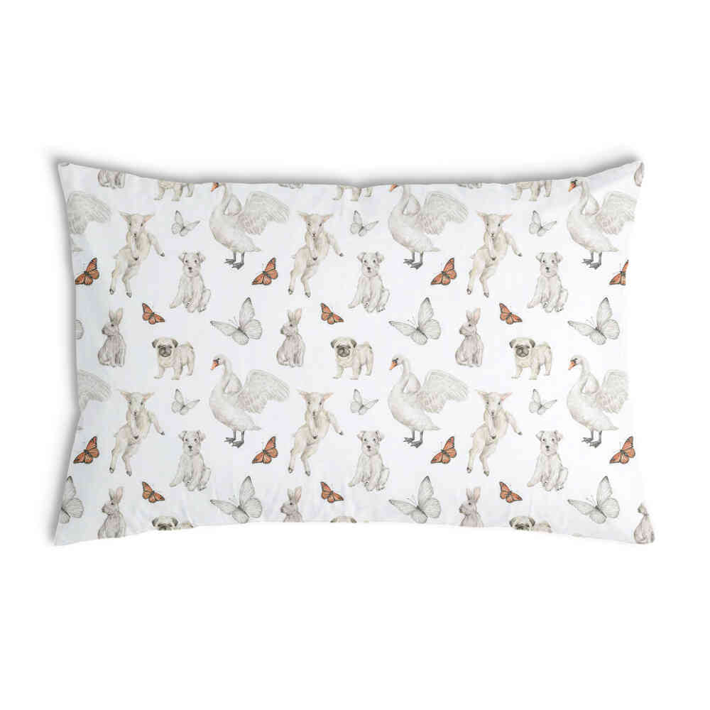 Cuscino sanitario bianco animali carini