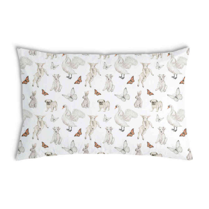 Cuscino sanitario bianco animali carini