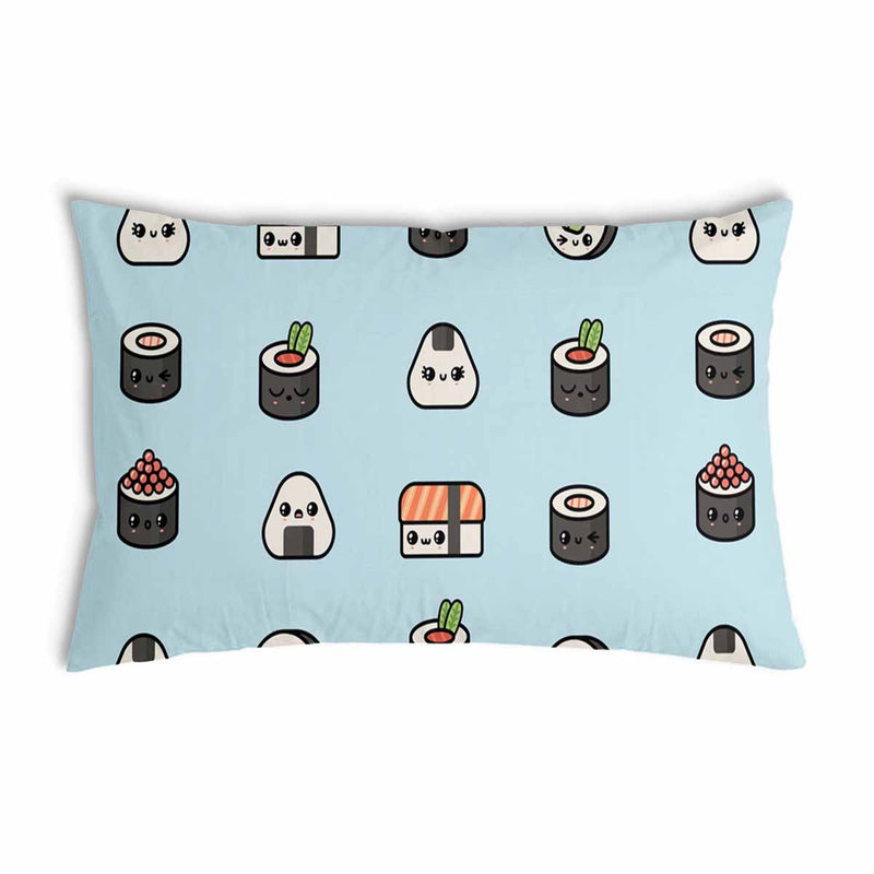 Cuscino sanitario azzurro chiaro con sushi