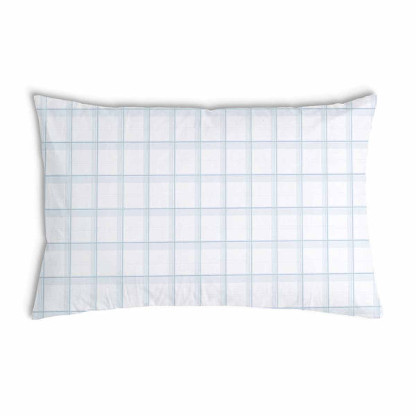 Cuscino sanitario bianco blu a quadri