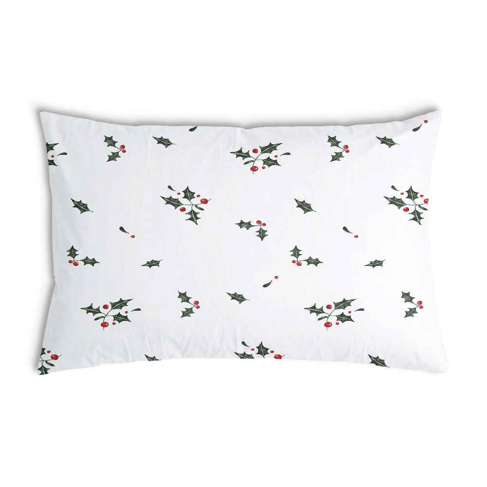 Cuscino sanitario bianco rami di vischio