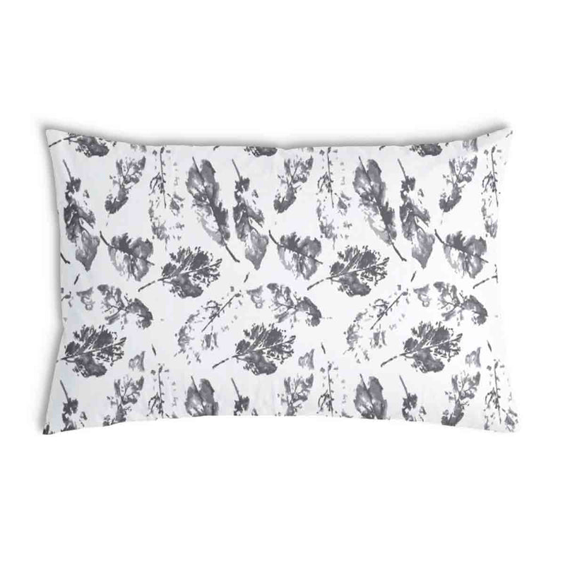 Cuscino sanitario bianco con foglie grigie