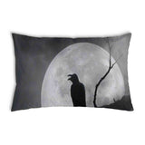 Cuscino salute corvo nella luce della luna