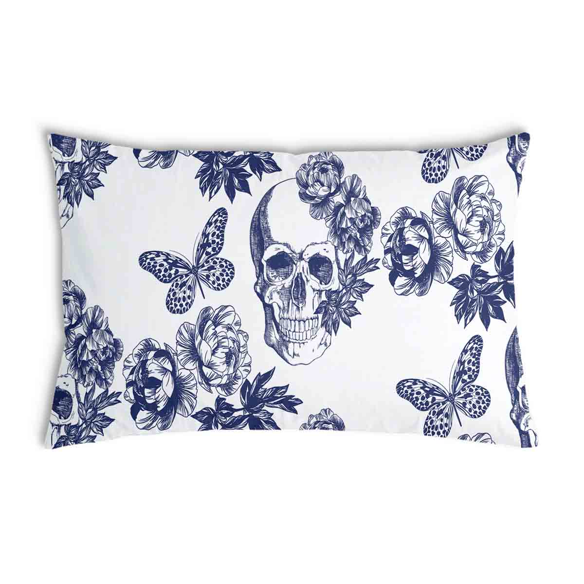 Cuscino salute fiori teschio