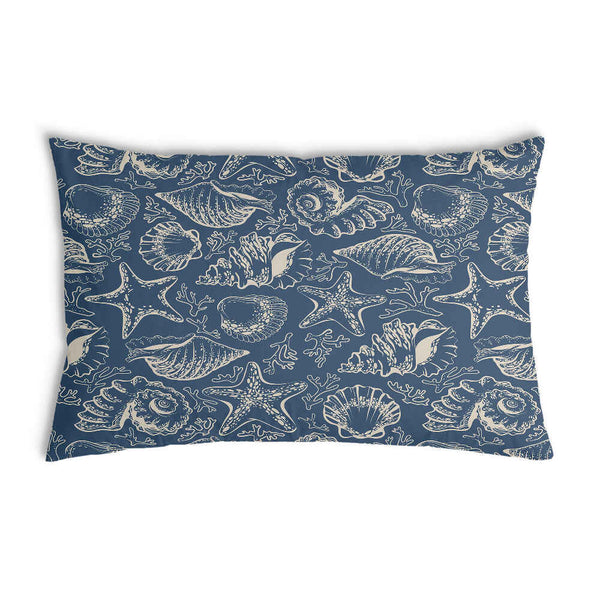 Cuscino sanitario blu con conchiglie