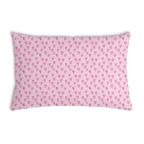 Cuscino salute rosa cuori rossi