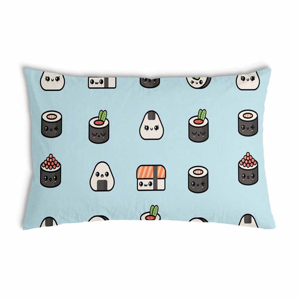 Cuscino sanitario azzurro chiaro con sushi